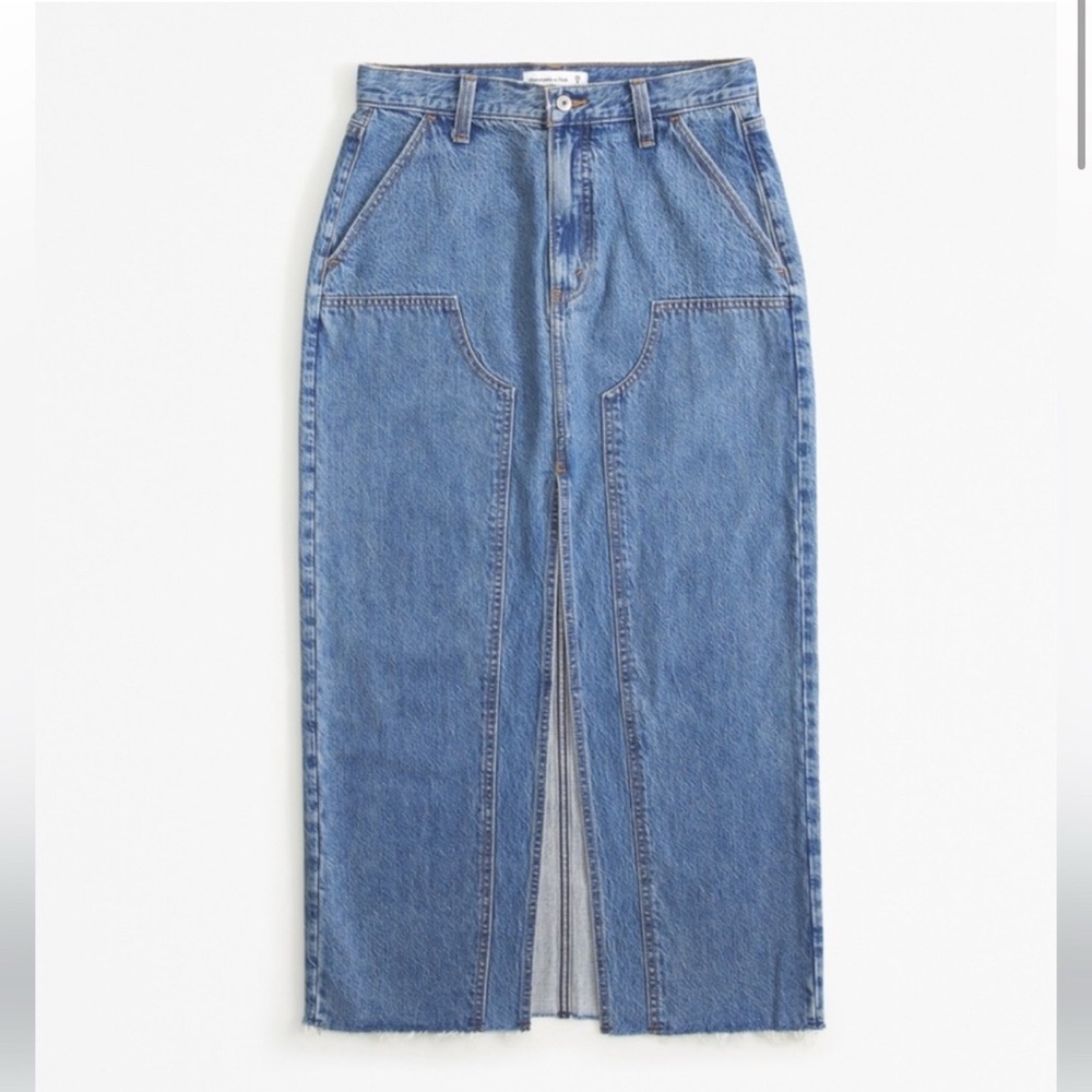 Abercrombie & Fitch Workwear Denim Maxi Skirt